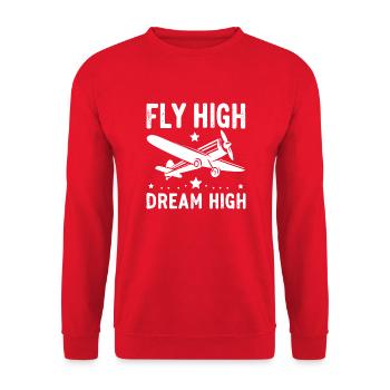 Voler haut, rêver haut - Sweat-shirt Unisexe - rouge - Devant - Alina (178cm) & Michal (187cm)