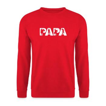 Cadeau de la fête des pères Cowboy Papa Papa Cheval Papa - Sweat-shirt Unisexe - rouge - Devant - Alina (178cm) & Michal (187cm)