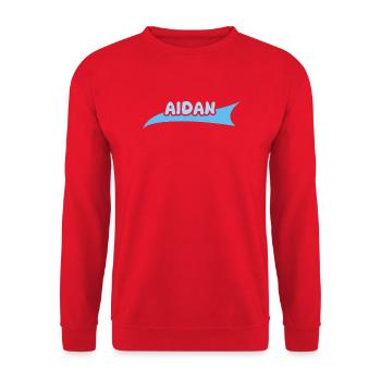 Gift for Aidan - Unisex Sweatshirt - red - Front - Alina (178cm) & Michal (187cm)