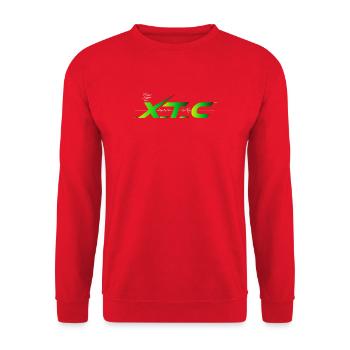 XTEC Pulse Neon Tech Logo - Sweat-shirt Unisexe - rouge - Devant - Alina (178cm) & Michal (187cm)