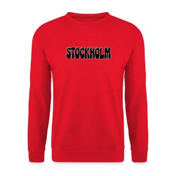 Stockholm Urban Black Bubbles - Unisex Pullover - Rot - Vorne - Alina (178cm) & Michal (187cm)