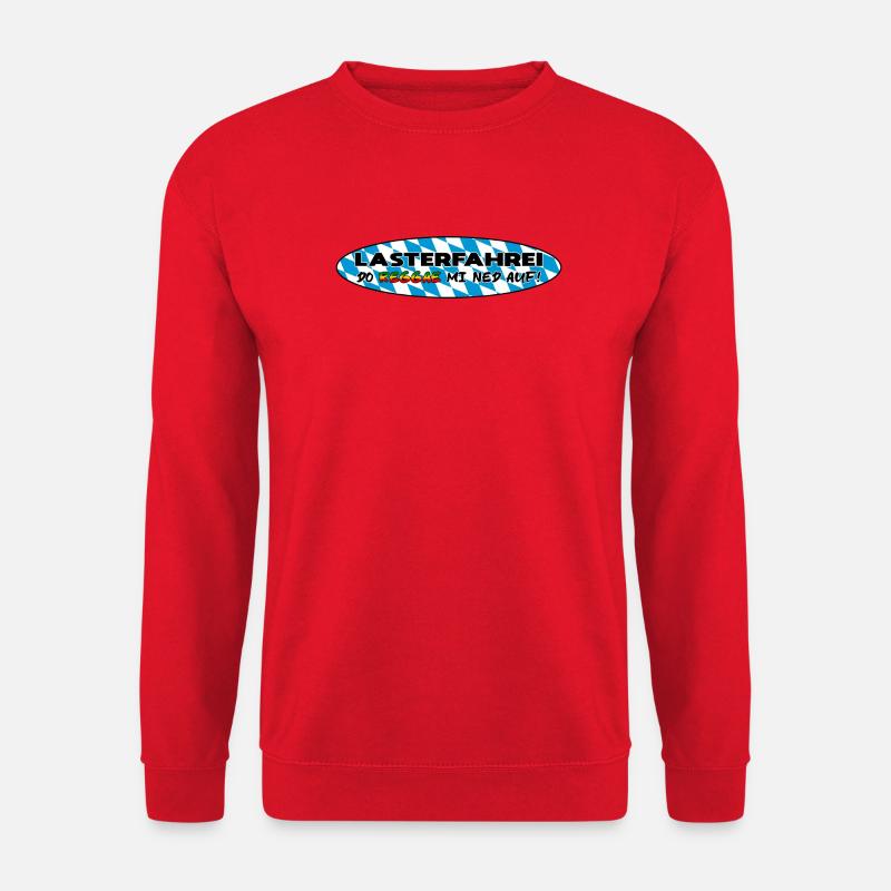 LASTERFAHREI - Do Reggae Mi Ned Auf! BAYERN Oval - Unisex Pullover - Rot