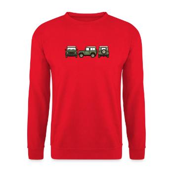 Voiture tout-terrain - Sweat-shirt Unisexe - rouge - Devant - Alina (178cm) & Michal (187cm)