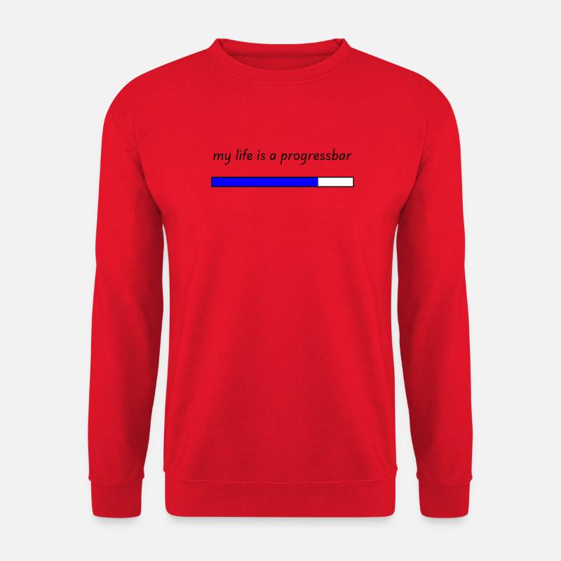my life is a progressbar - Unisex Sweatshirt - red