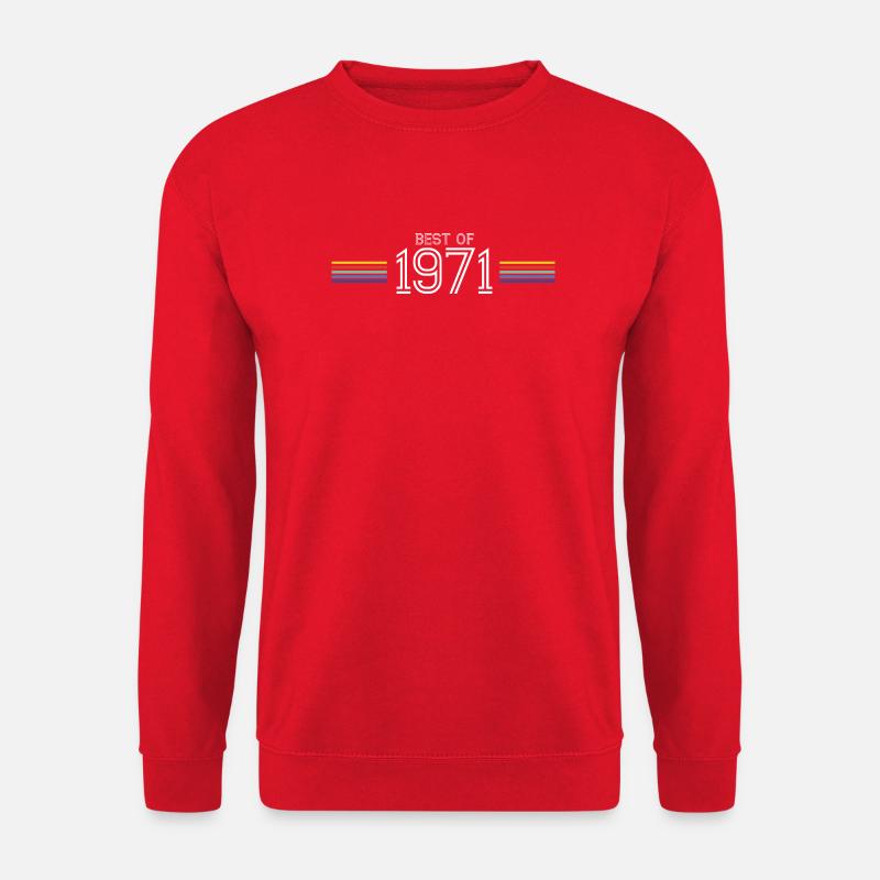Best Of 1971 T-Shirt Humor-Geschenk - Unisex Pullover - Rot