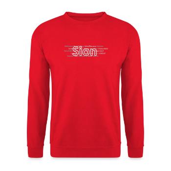 Schweizer Städte Sion - Unisex Pullover - Rot - Vorne - Alina (178cm) & Michal (187cm)