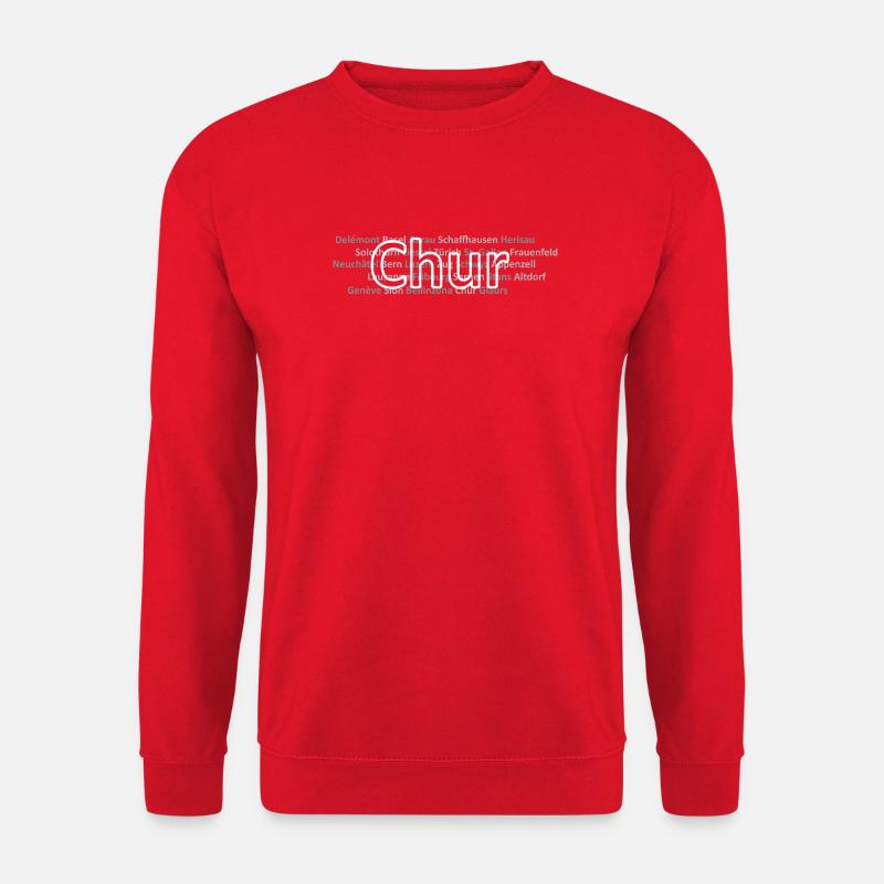 Schweizer Städte Chur - Unisex Pullover - Rot