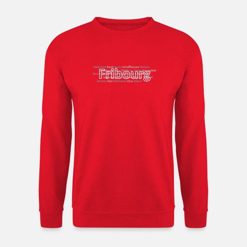 Schweizer Städte Fribourg - Unisex Pullover - Rot