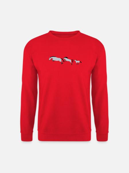 Chevaux en Mouvement Effervescent - Sweat-shirt Unisexe - rouge