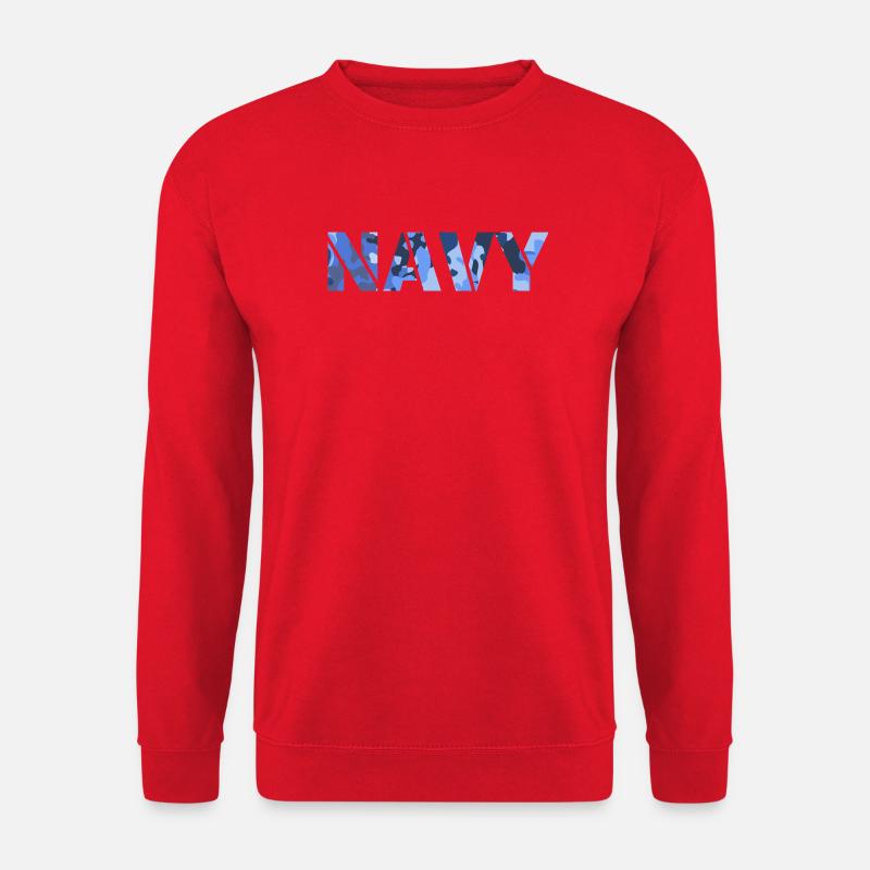 NAVY camouflage pattern - Unisex Sweatshirt - red
