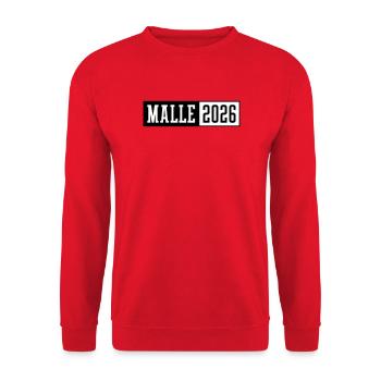 Malle 2026 - Unisex Sweatshirt - red - Front - Alina (178cm) & Michal (187cm)