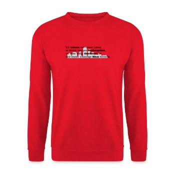 Mon rêve - Sweat-shirt Unisexe - rouge - Devant - Alina (178cm) & Michal (187cm)