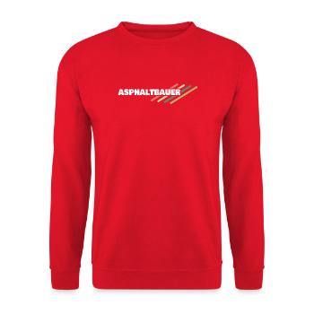 Occupation asphalt worker - Unisex Sweatshirt - red - Front - Alina (178cm) & Michal (187cm)