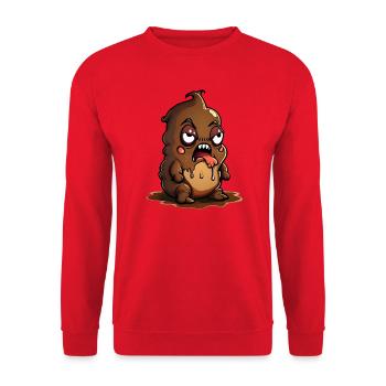 Drôle de pile de crottes de monstres d’Halloween - Sweat-shirt Unisexe - rouge - Devant - Alina (178cm) & Michal (187cm)