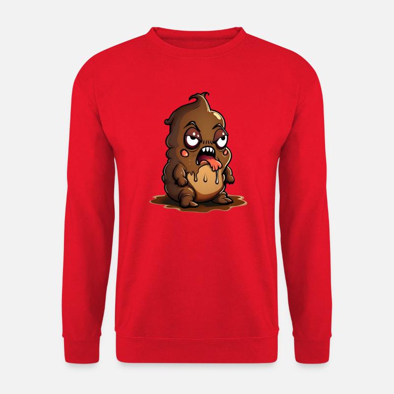 Drôle de pile de crottes de monstres d’Halloween - Sweat-shirt Unisexe - rouge