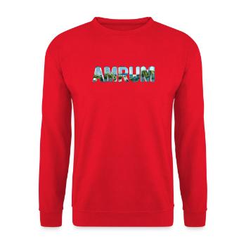 Amrum, island in the North Sea - Unisex Sweatshirt - red - Front - Alina (178cm) & Michal (187cm)