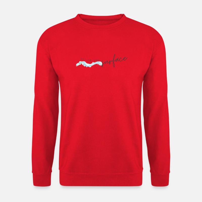 Below The Surface Ocean Inspired T-Shirt  - Unisex Pullover - Rot