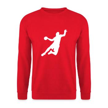 Handball - Unisex Sweatshirt - red - Front - Alina (178cm) & Michal (187cm)