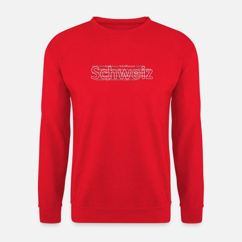 Schweizer Städte Schweiz - Unisex Pullover - Rot