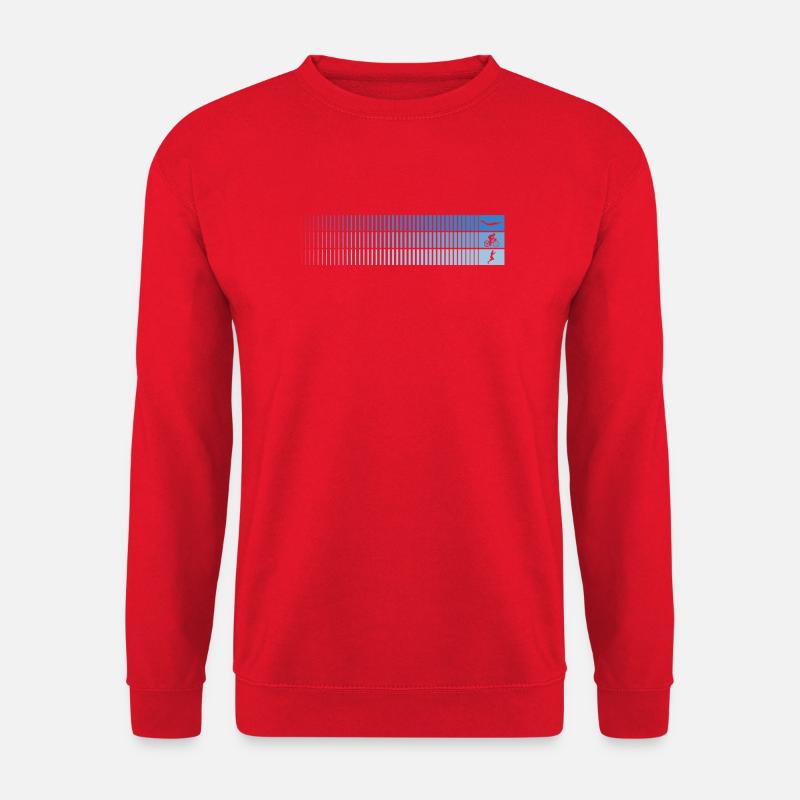 Azure Gradient Barcode Bird - Unisex Sweatshirt - red
