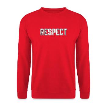 Lettrage Respekt avec effet 3D - Sweat-shirt Unisexe - rouge - Devant - Alina (178cm) & Michal (187cm)