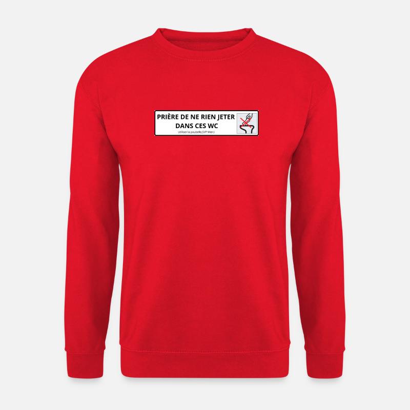 Sauberkeit der Toilettenverkleidung - Unisex Pullover - Rot