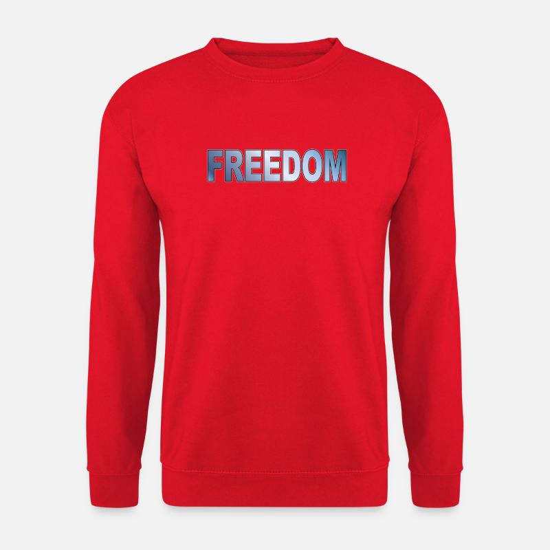Freedom Typography Statement Design - Unisex Sweatshirt - red