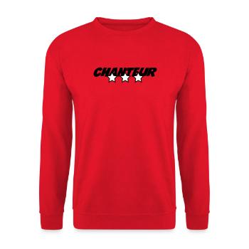 Sänger – Musik, Bühne, Leidenschaft, Stimme, Performance - Unisex Pullover - Rot - Vorne - Alina (178cm) & Michal (187cm)