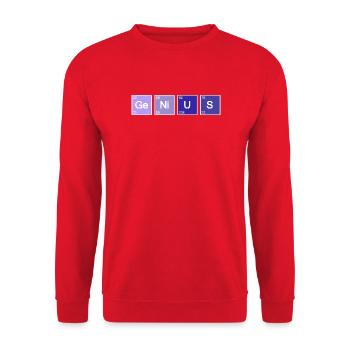 Genius Nerd Geek - Sweat-shirt Unisexe - rouge - Devant - Alina (178cm) & Michal (187cm)