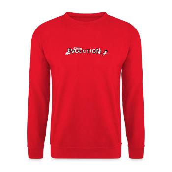Évolution du football | Conception évolutive - Sweat-shirt Unisexe - rouge - Devant - Alina (178cm) & Michal (187cm)