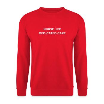 Aquarelle florale du stéthoscope pour infirmière praticienne - Sweat-shirt Unisexe - rouge - Devant - Alina (178cm) & Michal (187cm)