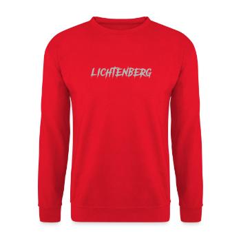Berlin Lichtenberg Geschenk - Unisex Pullover - Rot - Vorne - Alina (178cm) & Michal (187cm)