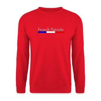 French Patriot Typography Blue White Red - Unisex Sweatshirt - red - Front - Alina (178cm) & Michal (187cm)