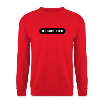 IA modifiée - Sweat-shirt Unisexe - rouge - Devant - Alina (178cm) & Michal (187cm)