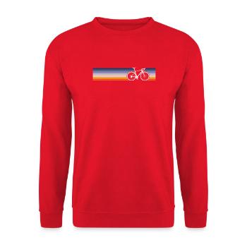 Rétro vélo plage coucher de soleil design - Sweat-shirt Unisexe - rouge - Devant - Alina (178cm) & Michal (187cm)