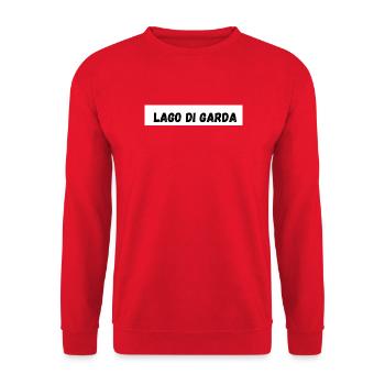 Lago di Garda Naturlandschaft Design - Unisex Pullover - Rot - Vorne - Alina (178cm) & Michal (187cm)