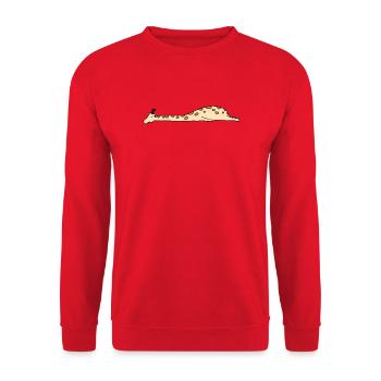 Lustiges faules DIY Giraffe Kostüm Niedliches schläfriges Tier - Unisex Pullover - Rot - Vorne - Alina (178cm) & Michal (187cm)