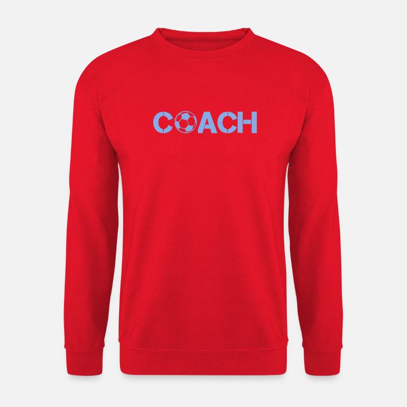 Trainer Ball Logo Fußball  - Unisex Pullover - Rot