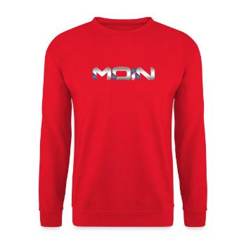 Hello - Unisex Sweatshirt - red - Front - Alina (178cm) & Michal (187cm)