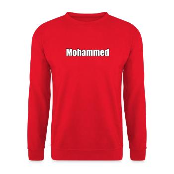 Muhammad - (Human name) - Unisex Sweatshirt - red - Front - Alina (178cm) & Michal (187cm)