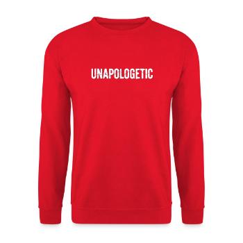 Unapologetic Authentics White - Unisex Sweatshirt - red - Front - Alina (178cm) & Michal (187cm)