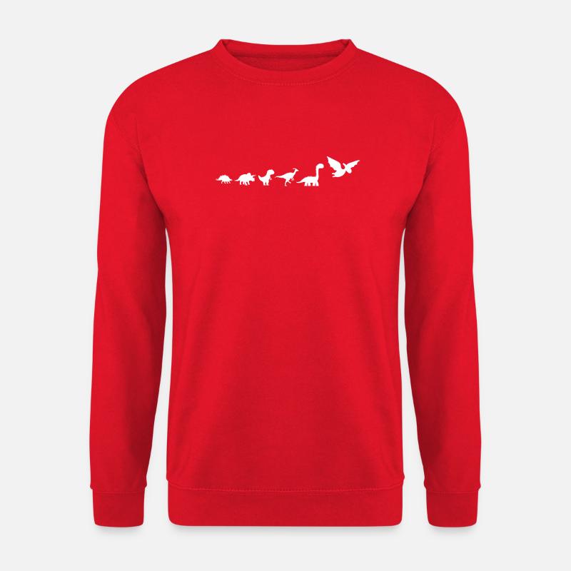 Dinosaur Evolution - Unisex Sweatshirt - red