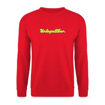 Unkaputtbar / Lustiges T-Shirt für jeden Tag - Unisex Sweatshirt - red - Front - Alina (178cm) & Michal (187cm)