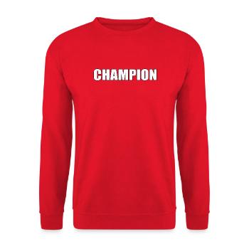 CHAMPION - Unisex Pullover - Rot - Vorne - Alina (178cm) & Michal (187cm)