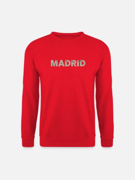 Madrid Architecture Typography - Unisex Sweatshirt - red