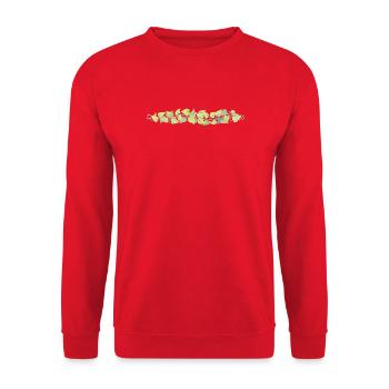 Vining Bracelet: Leaves and Thorns - Unisex Sweatshirt - red - Front - Alina (178cm) & Michal (187cm)