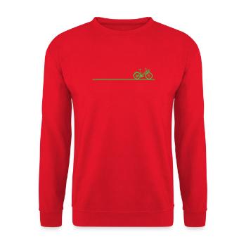 Bicycle Heart Line Bicycle Race - Unisex Sweatshirt - red - Front - Alina (178cm) & Michal (187cm)