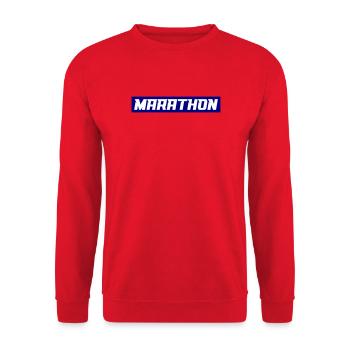 Marathon - Unisex Pullover - Rot - Vorne - Alina (178cm) & Michal (187cm)