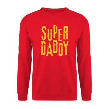 Bester Vater Papa Geschenk Vatertag Superdad - Unisex Pullover - Rot - Vorne - Alina (178cm) & Michal (187cm)