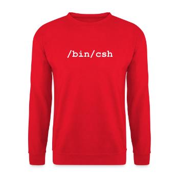 Interpréteur C - /bin/csh - Sweat-shirt Unisexe - rouge - Devant - Alina (178cm) & Michal (187cm)